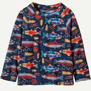 Patagonia baby micro d crew sweatshirt in salmon energy